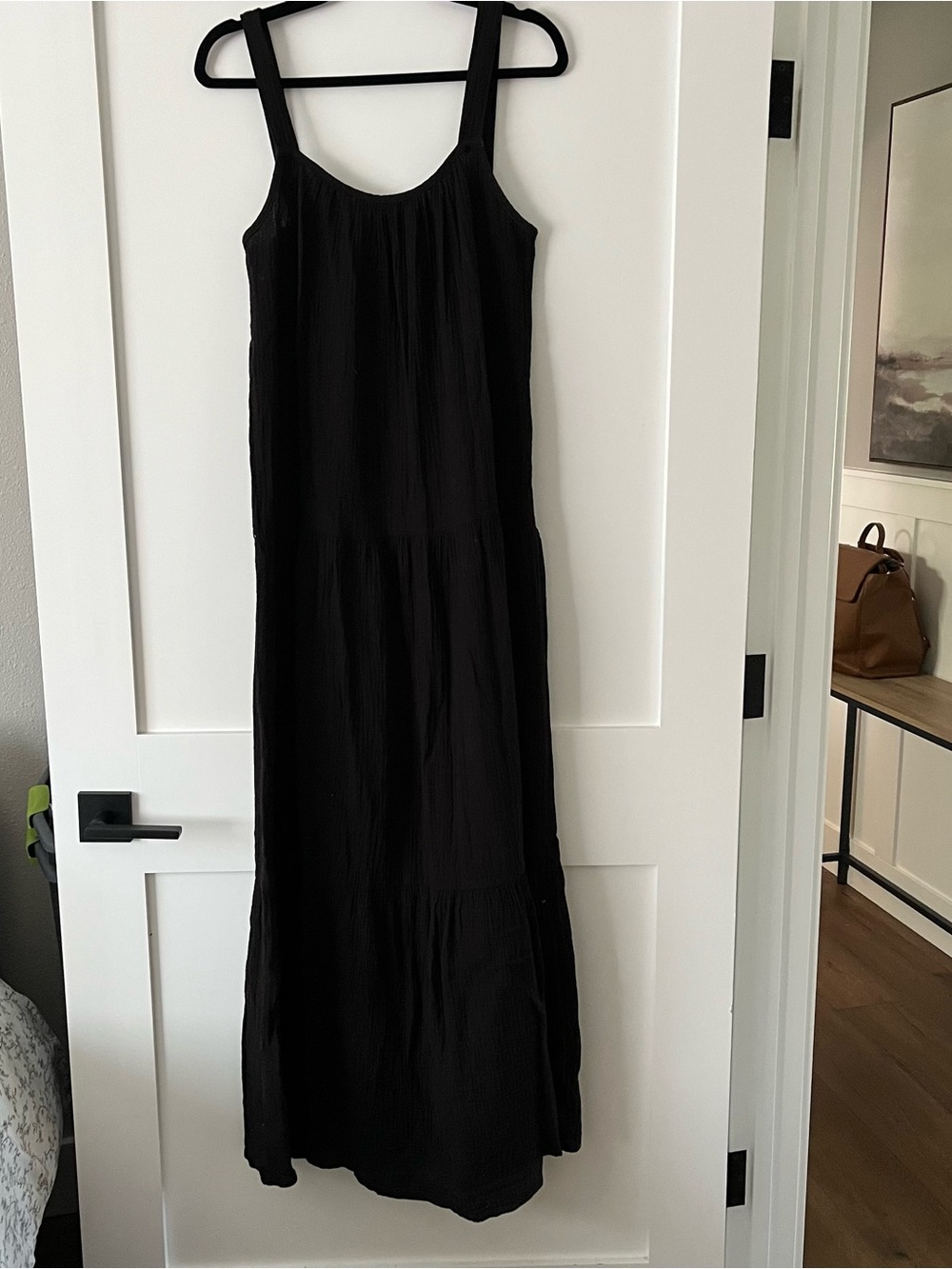 BB Dakota Black Sleeveless Tiered Maxi Dress